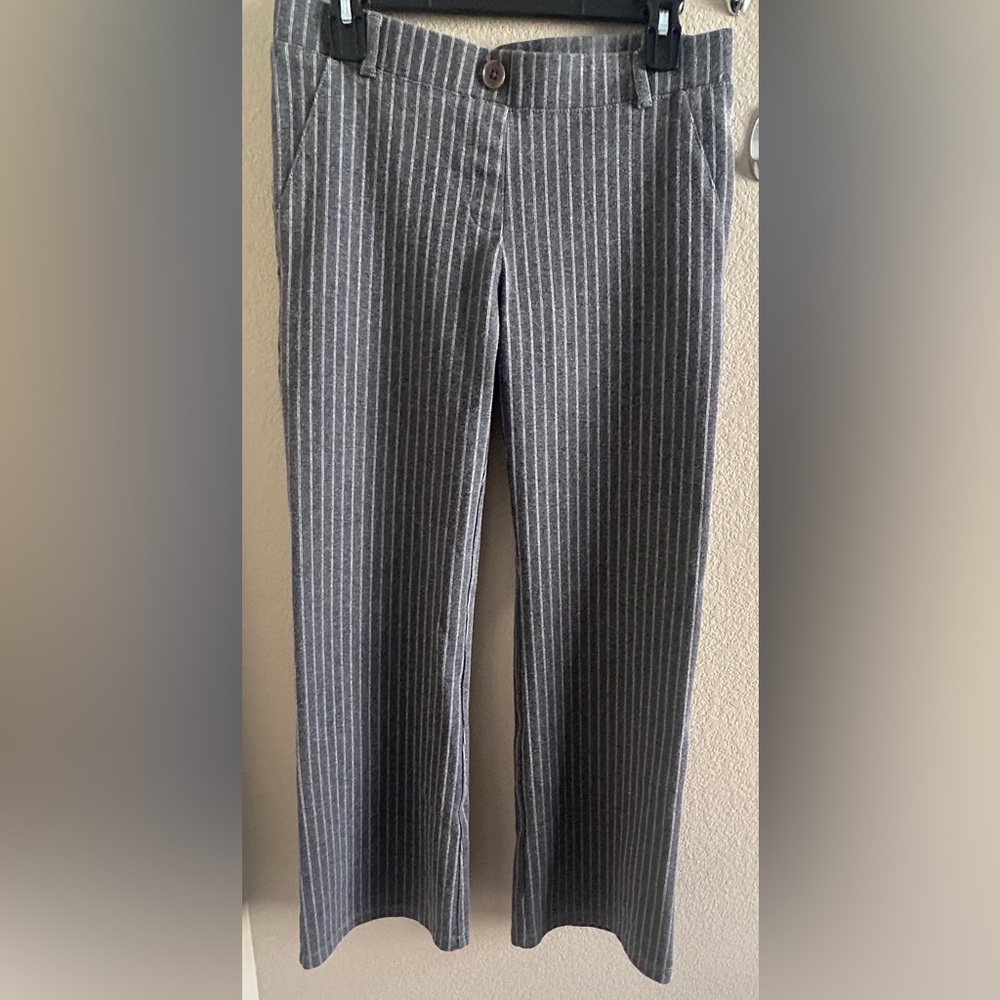Betabrand women’s Charcoal Pinstripe Dress Pants size Mp